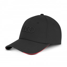 Audi Baseballcap Cap Kappe Mütze 3D Audi Ringe-Druck Unisex schwarz 
