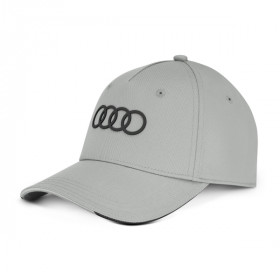 Audi Baseballcap Cap Kappe Mütze 3D Audi Ringe-Druck Unisex grau 