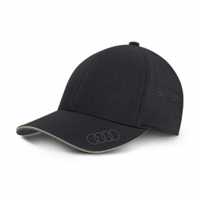 Audi Baseballcap Cap Kappe Mütze 3D Audi Ringe-Druck Flexfit schwarz