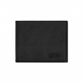 Audi Minibörse Geldbörse Portemonnaie Leder Herren schwarz 