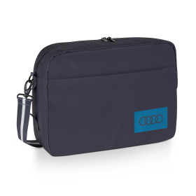 Audi Messengertasche Umhängetasche Rucksack Laptoptasche 2 in 1 grau 