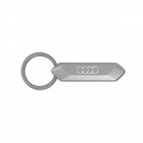 Audi Schlüsselanhänger Edelstahl silber Audi Ringe