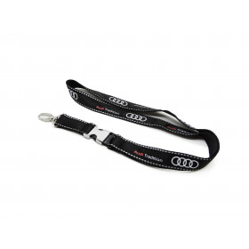 Audi Tradition Schlüsselband Lanyard Audi Ringe schwarz