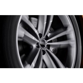 Original Audi Dynamische Nabendeckel Nabenkappen schwarz Audi Ringe 