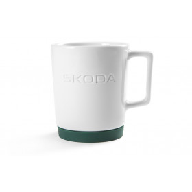 Skoda Tasse Becher Porzellanbecher Kaffeetasse Teetasse weiß 350ml 