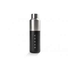 Skoda Thermosflasche Trinkflasche Edelstahl 500ml schwarz silber