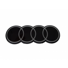 Original Audi Q8 / e-tron Ringe Emblem Schriftzug Logo Kühlergrill anthrazitgrau