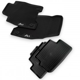 Original Audi A1 GB Gummifußmatten Gummimatten vorne + hinten schwarz 