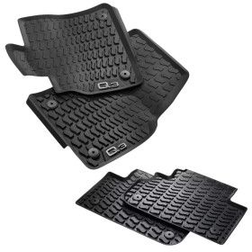 Original Audi Q3 F3 Gummimatten Gummifußmatten vorn + hinten 4-tlg. schwarz
