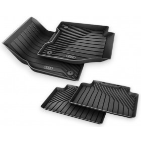 Original Audi Q6 e-tron Gummimatten Gummifußmatten schwarz vorne + hinten 4-tlg.