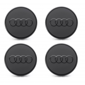 Original Audi Nabenkappen Set Nabendeckel Felgendeckel matt schwarz