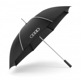 Audi Regenschirm Stockschirm Automatik Schirm 120 cm schwarz silber 