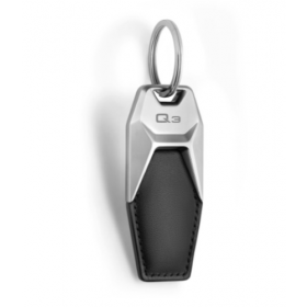 Audi Schlüsselanhänger Leder Motiv Q3 schwarz
