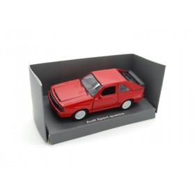 Audi Sport quattro 1:36 Pullback Spielzeugauto Rückziehauto Kinder Tornadorot