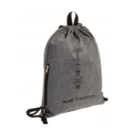 Audi Tradition Zugbeutel Rucksack Turnbeutel grau 10 Liter
