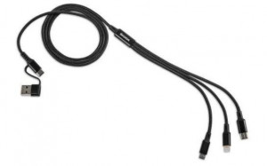 Skoda USB Ladekabel 4in1 Micro-USB, Lightning, USB-C / Adapter USB-A 