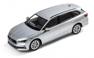 Skoda Superb Combi 2025 Modellauto Miniatur 1:43 Pebble Silber 3P0099300 M7P