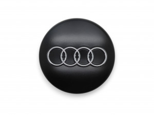 Original Audi Nabenkappe Deckel für Alufelge Schwarz Chromringe 4B0601170  LT7
