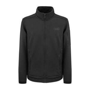 Audi Herren Fleecejacke Sweatjacke Fleece Jacke Audi Ringe 3D Druck schwarz