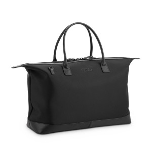 Audi Reisetasche Weekender in schwarz mit edlen Leder Details 3152500800