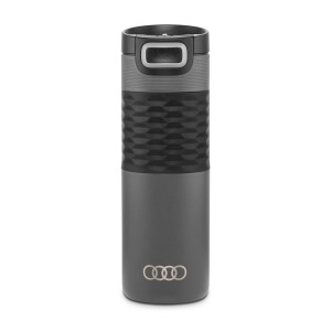 Audi Isolierbecher Isolierflasche Thermoflasche Edelstahl grau 0,5 L