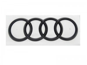 Original Audi Ringe Emblem Schriftzug Logo Heckklappe schwarz glänzend