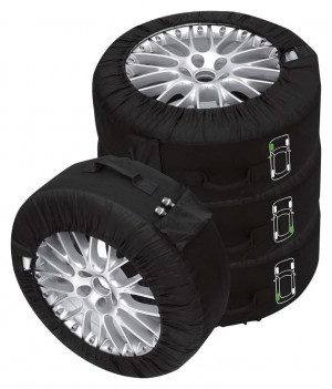 Petex Rädertaschen Reifentaschen Premium 4-teilig schwarz 14-18 Zoll 