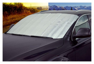 Petex Frontscheibenabdeckung Thermoabdeckung Sonnenschutz Frostschutz 150 x 70 cm