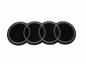 Original Audi Q8 / e-tron Ringe Emblem Schriftzug Logo Kühlergrill anthrazitgrau