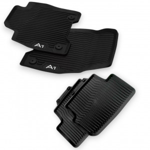 Original Audi A1 GB Gummifußmatten Gummimatten vorne + hinten schwarz 