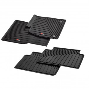Original Audi A6 e-tron Gummimatten Gummifußmatten S-Logo schwarz vorne + hinten