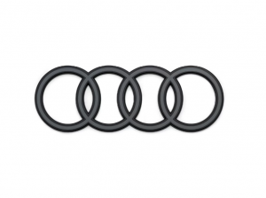 Original Audi A5 Q5 Q6 e-tron  Ringe Emblem Schriftzug Logo Heckklappe anthrazit