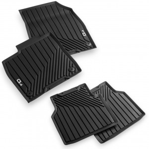 Original Audi Q4 e-tron Gummimatten Gummifußmatten schwarz vorne + hinten 