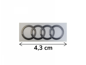  Original Audi Aufkleber Ringe Emblem Logo selbstklebend 8R0060306A