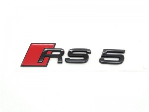 Original Audi RS5 Schriftzug Emblem Logo Plakette Aufkleber schwarz glänzend