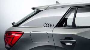 Original Audi Ringe Dekorfolie Aufkleber Schriftzug Brilliantschwarz 