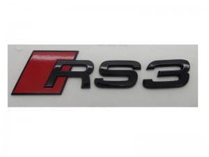 Original Audi RS3 Schriftzug Emblem Logo Plakette schwarz glänzend