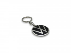Original VW Schlüsselanhänger silber schwarz 000087010BQ