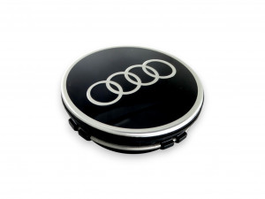 Original Audi Dynamische Nabendeckel Nabenkappen schwarz Audi Ringe 4M8071006