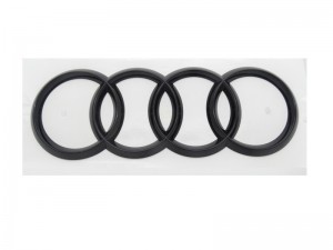 Original Audi A4 A6 Ringe Emblem Schriftzug Logo Heckklappe schwarz glänzend