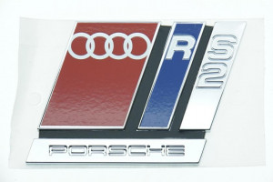 Audi RS2 Porsche Audi 80 quattro Emblem Logo Schriftzug selbstklebend