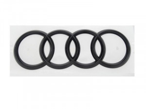 Original Audi TT TTRS Ringe Emblem Schriftzug Logo Heckklappe schwarz glänzend