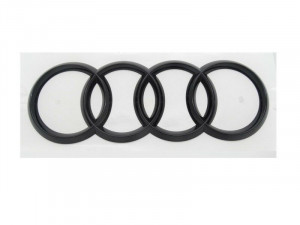 Original Audi A5 RS5 F5 Ringe Emblem Schriftzug Logo Heckklappe schwarz glänzend