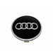 Original Audi Felgendeckel Nabendeckel Nabenkappe schwarz matt 