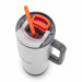Audi Thermobecher Isolierflasche Strohhalm Edelstahl hellgrau 3292500200