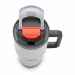 Audi Thermobecher Isolierflasche Strohhalm Edelstahl hellgrau 3292500200