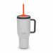 Audi Thermobecher Isolierflasche Strohhalm Edelstahl hellgrau 3292500200