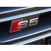 Original Audi S5 Schriftzug Logo Emblem Clip für Kühlergrill schwarz rot chrom