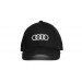 Audi Baseballcap Cap Kappe Mütze Ringe Unisex schwarz 