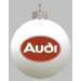 Audi Christbaumkugel Weihnachtskugel Baumschmuck Glas Audi Logo weiß rot